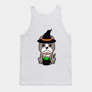 Cute grey dog is a witch Tank Top